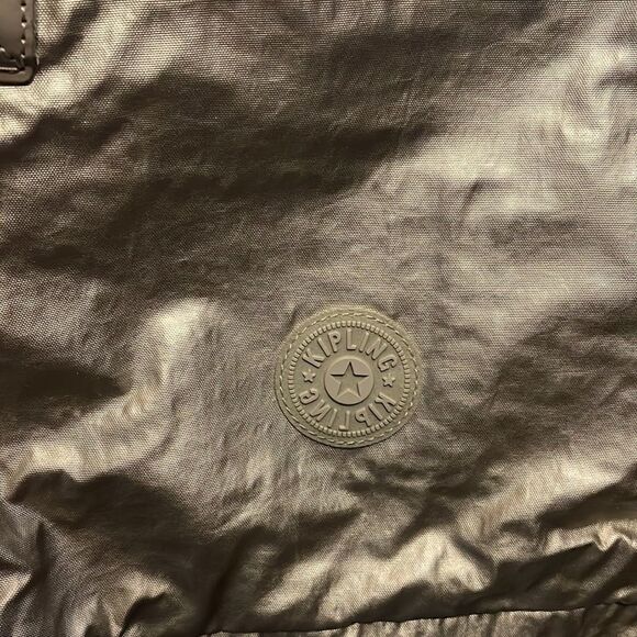 Kipling sugar metallic shopper tote handbag/small medium - Picture 4 of 9